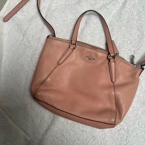 Coach Pink Satchel Bag with Soft Leather